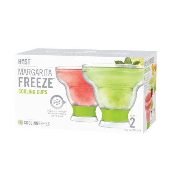 HOST MARGARITA FREEZE CUPS GREEN 2PK