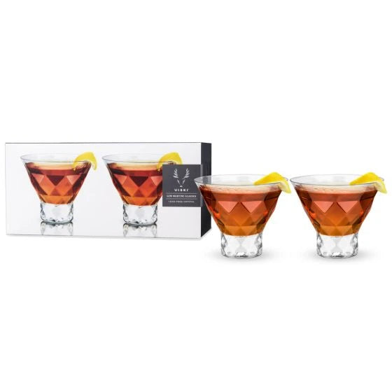 VISKI RAYE GEM CRYSTAL MARTINI GLASSES @ Kelowna [1009709]