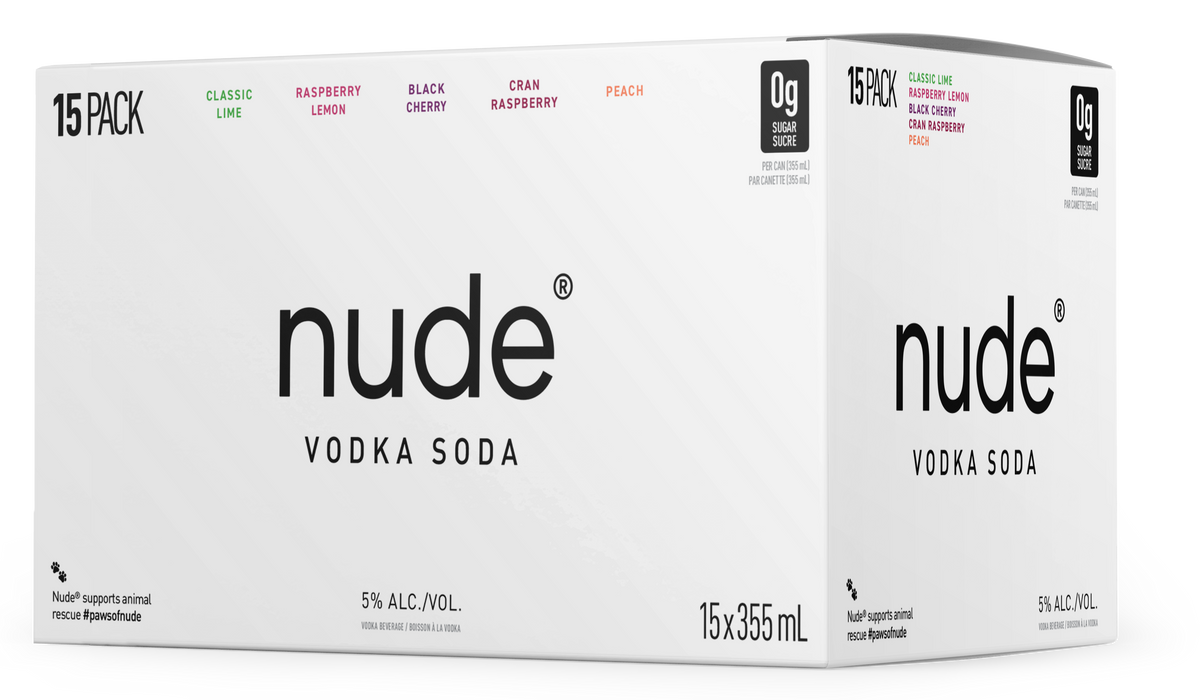 NUDE VODKA SODA MIXER 355ML 15PK CAN