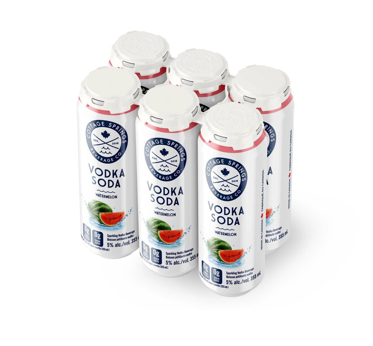 COTTAGE SPRINGS VODKA SODA WATERMELON 355ML 6PK CAN