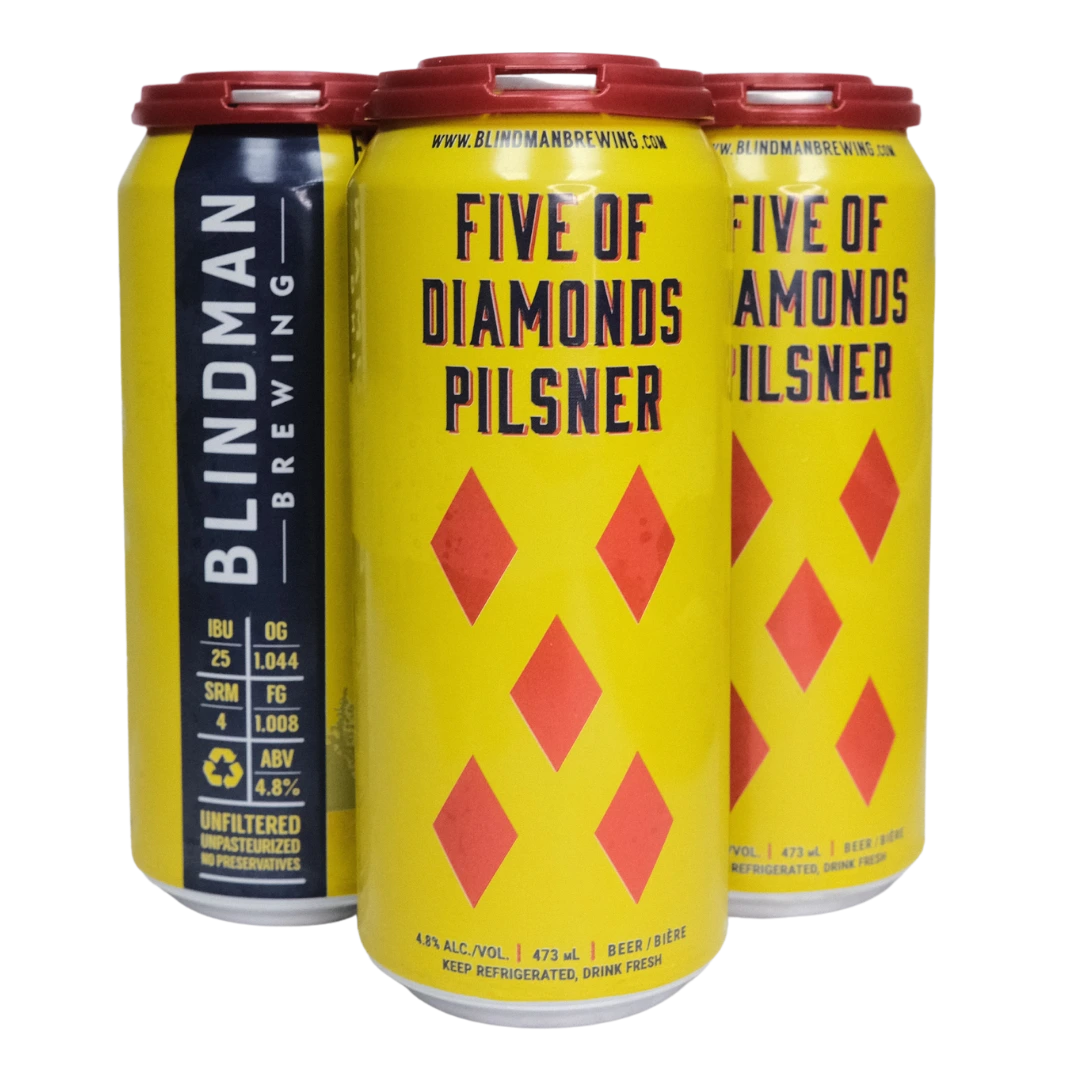BLINDMAN FIVE OF DIAMONDS PILSNER 473ML 4PK CAN