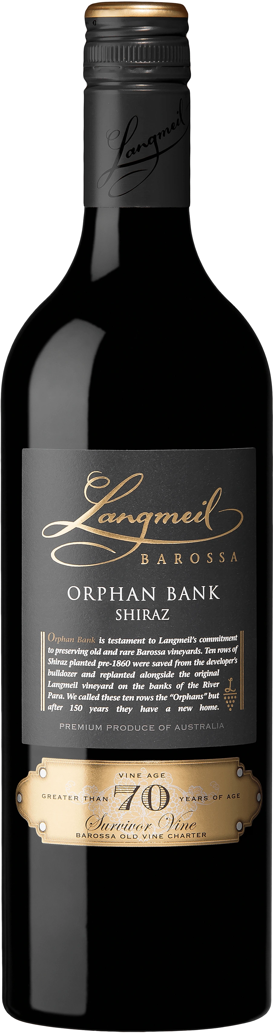 LANGMEIL ORPHAN BANK SHIRAZ 750ML @ Deerfoot Meadows [1010093]