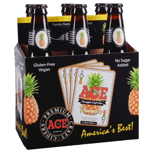 ACE PINEAPPLE HARD CIDER 355ML 6PK BT