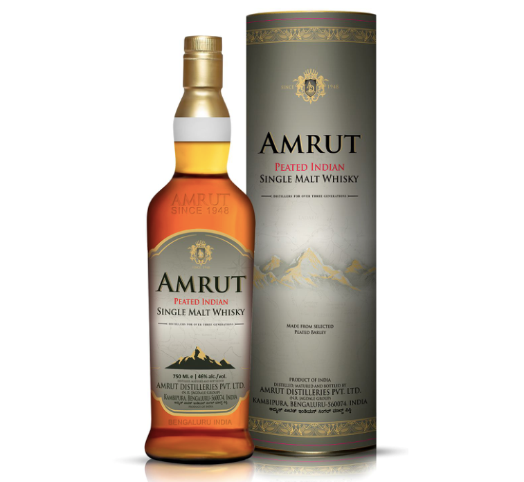 AMRUT PEATED SINGLE MALT WHISKY 700ML
