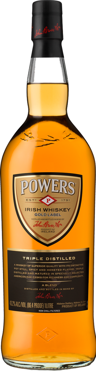 POWERS GOLD LABEL IRISH WHISKEY 750ML
