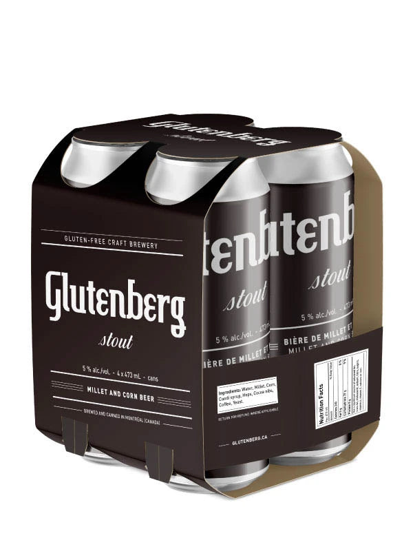 GLUTENBERG STOUT 473ML 4PK CAN
