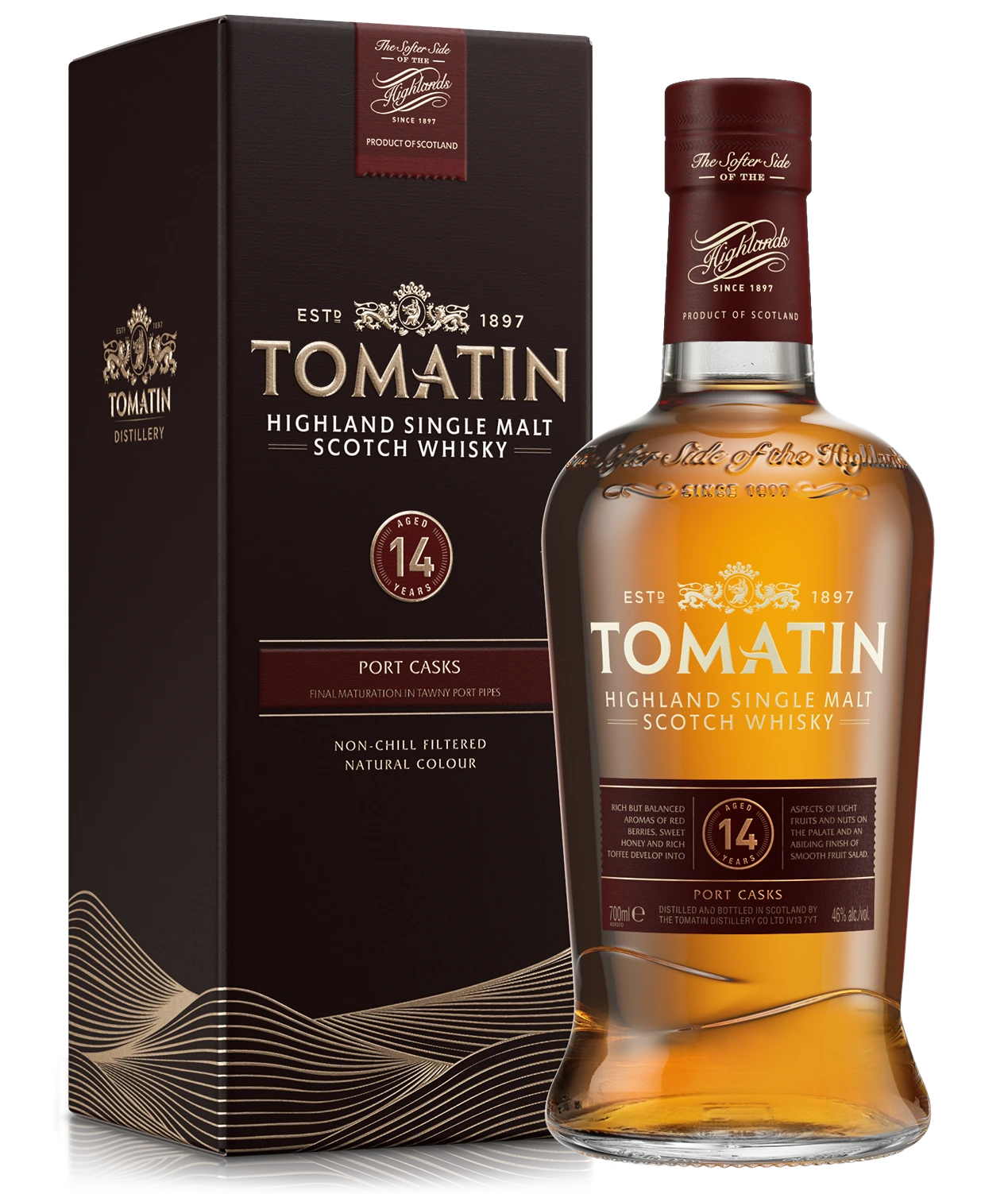 TOMATIN 14YR PORT WOOD FINISH SINGLE MALT SCOTCH 750ML