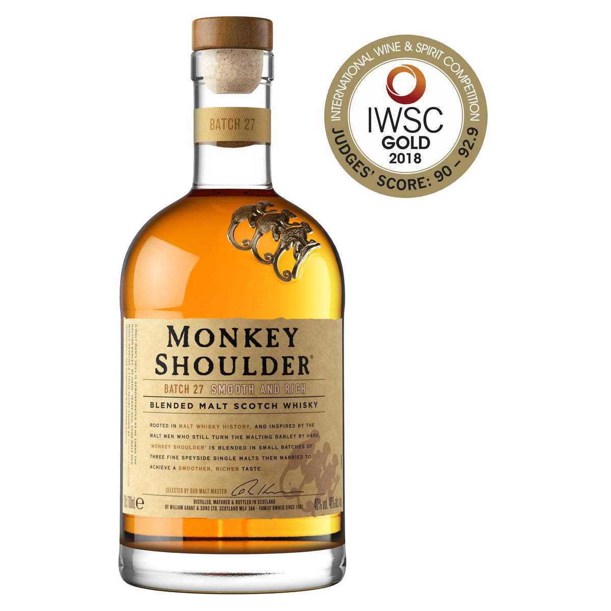 MONKEY SHOULDER BLENDED SCOTCH WHISKY 750ML