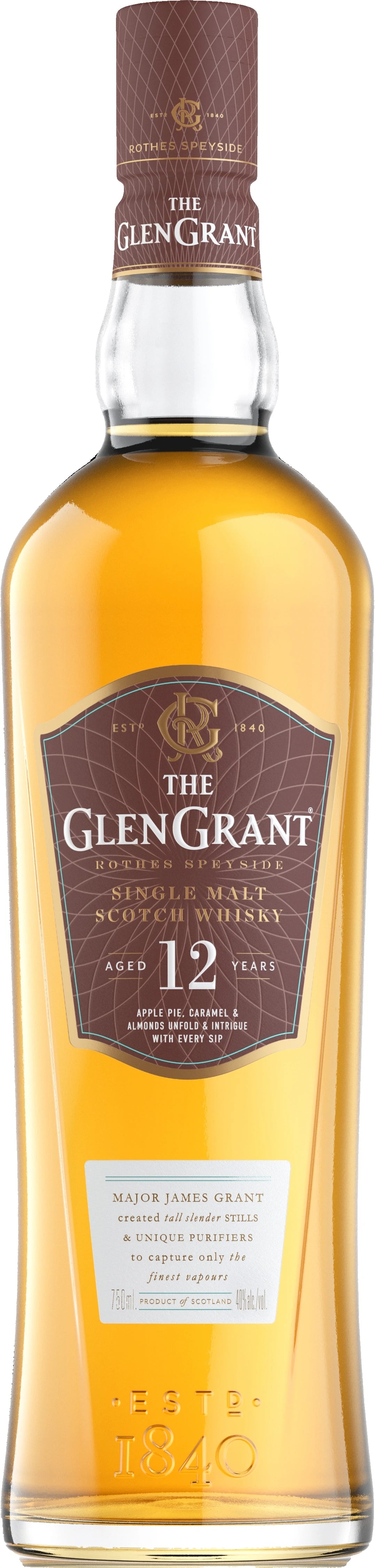 GLEN GRANT 12YR SINGLE MALT SCOTCH WHISKY 750ML