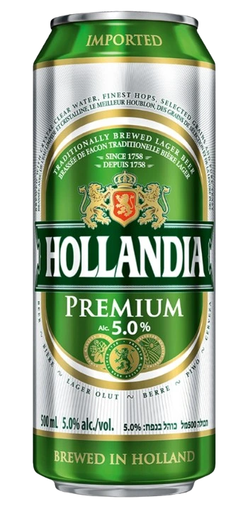 HOLLANDIA PREMIUM LAGER 500ML CAN