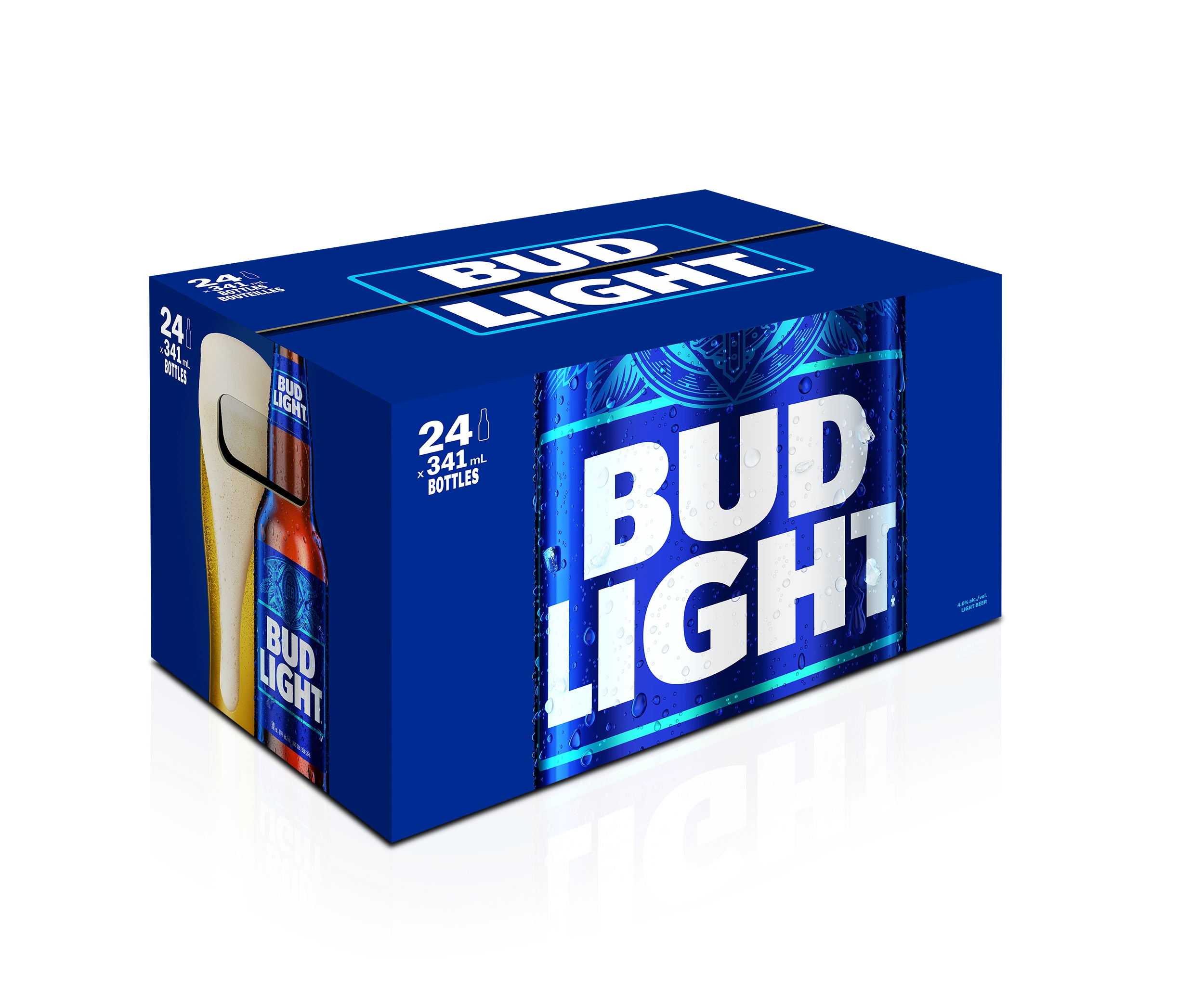BUD LIGHT 341ML 24PK BT