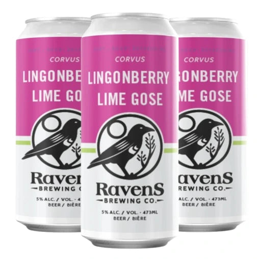RAVENS CORVUS LINGONBERRY LIME GOSE 473ML 4PK CAN