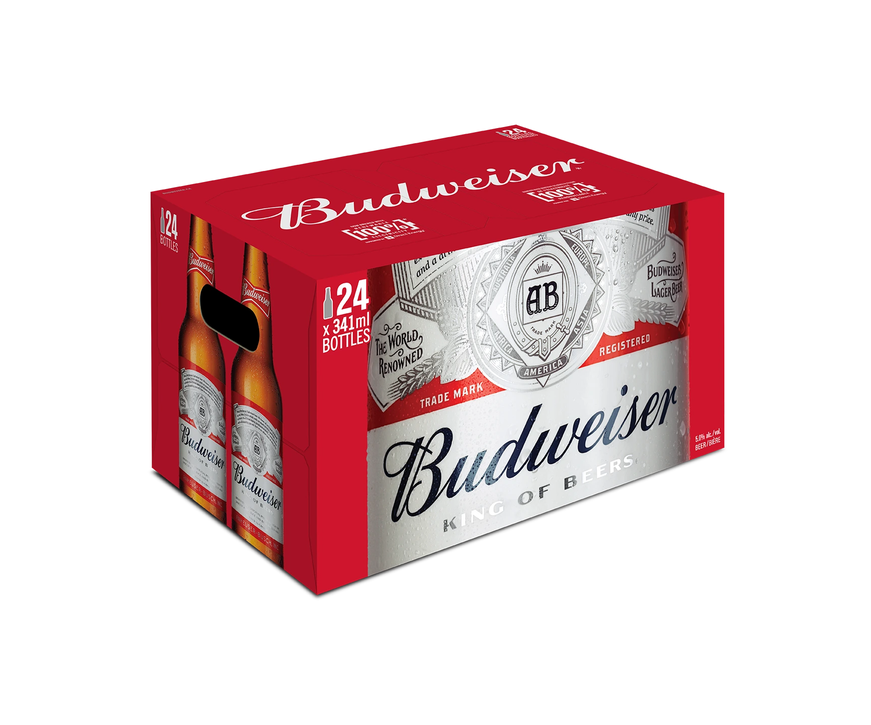 BUDWEISER 341ML 24PK BT