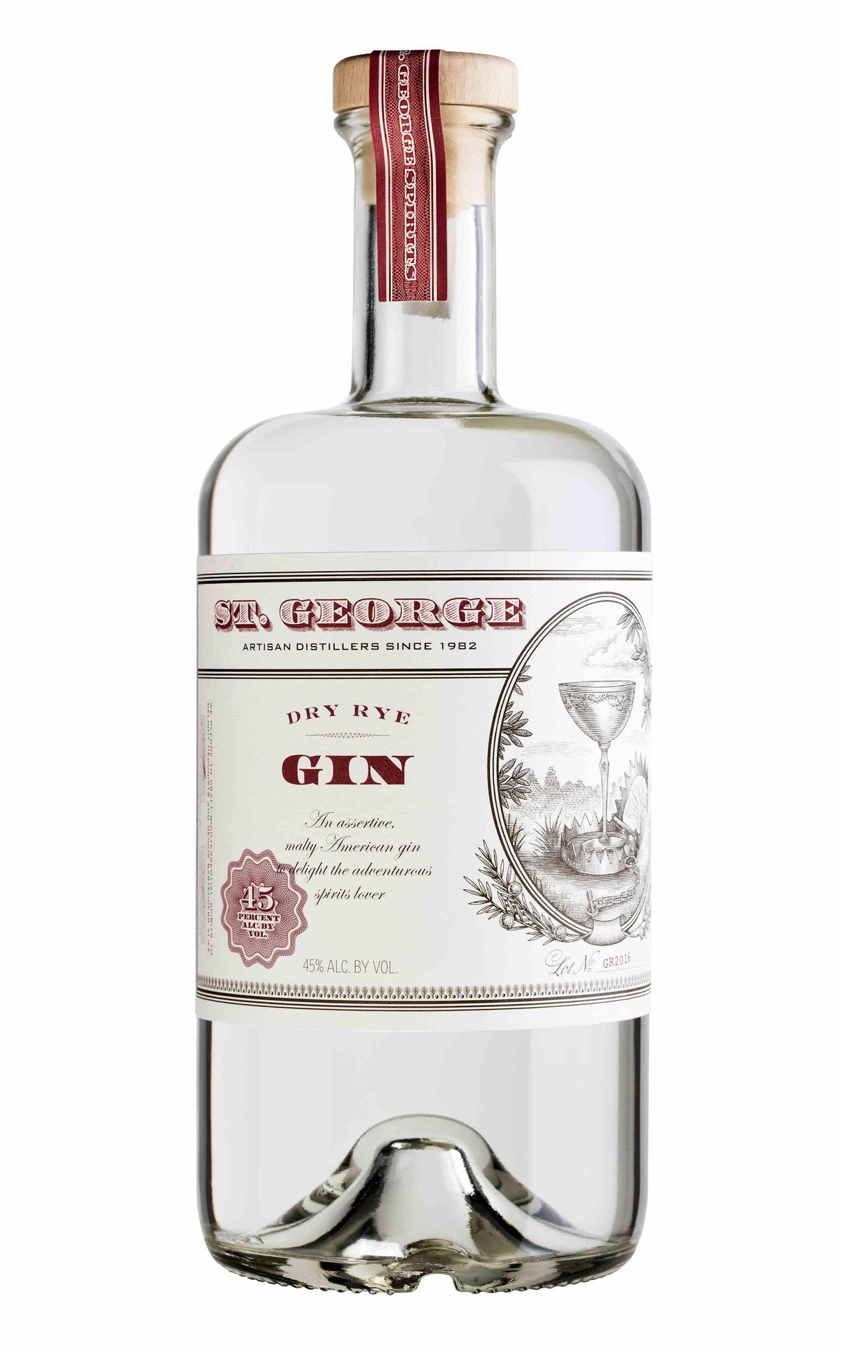 ST GEORGE DRY RYE GIN 750ML