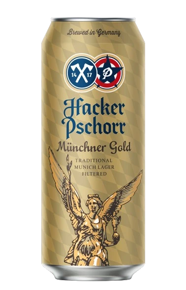 HACKER PSCHORR MUNICH GOLD LAGER 500ML CAN @ Regina [1014177]