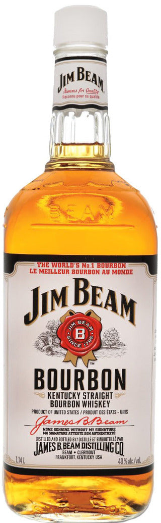 JIM BEAM WHITE LABEL BOURBON 1.14L