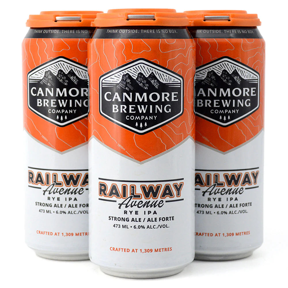 CANMORE RAILWAY AVENUE RYE IPA 473ML 4PK CAN
