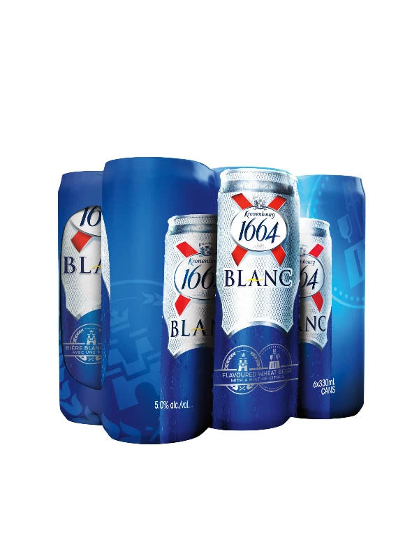KRONENBOURG 1664 BLANC 355ML 6PK CAN
