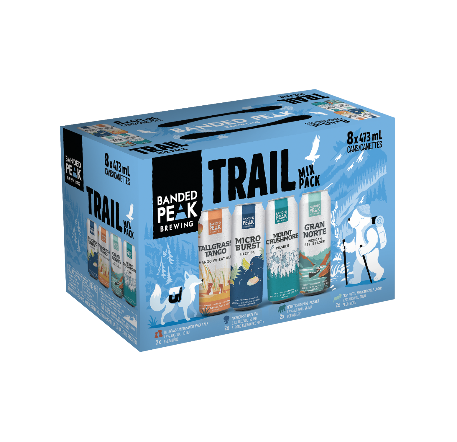 BANDED PEAK TRAIL MIX PACK 473ML 8PK CAN