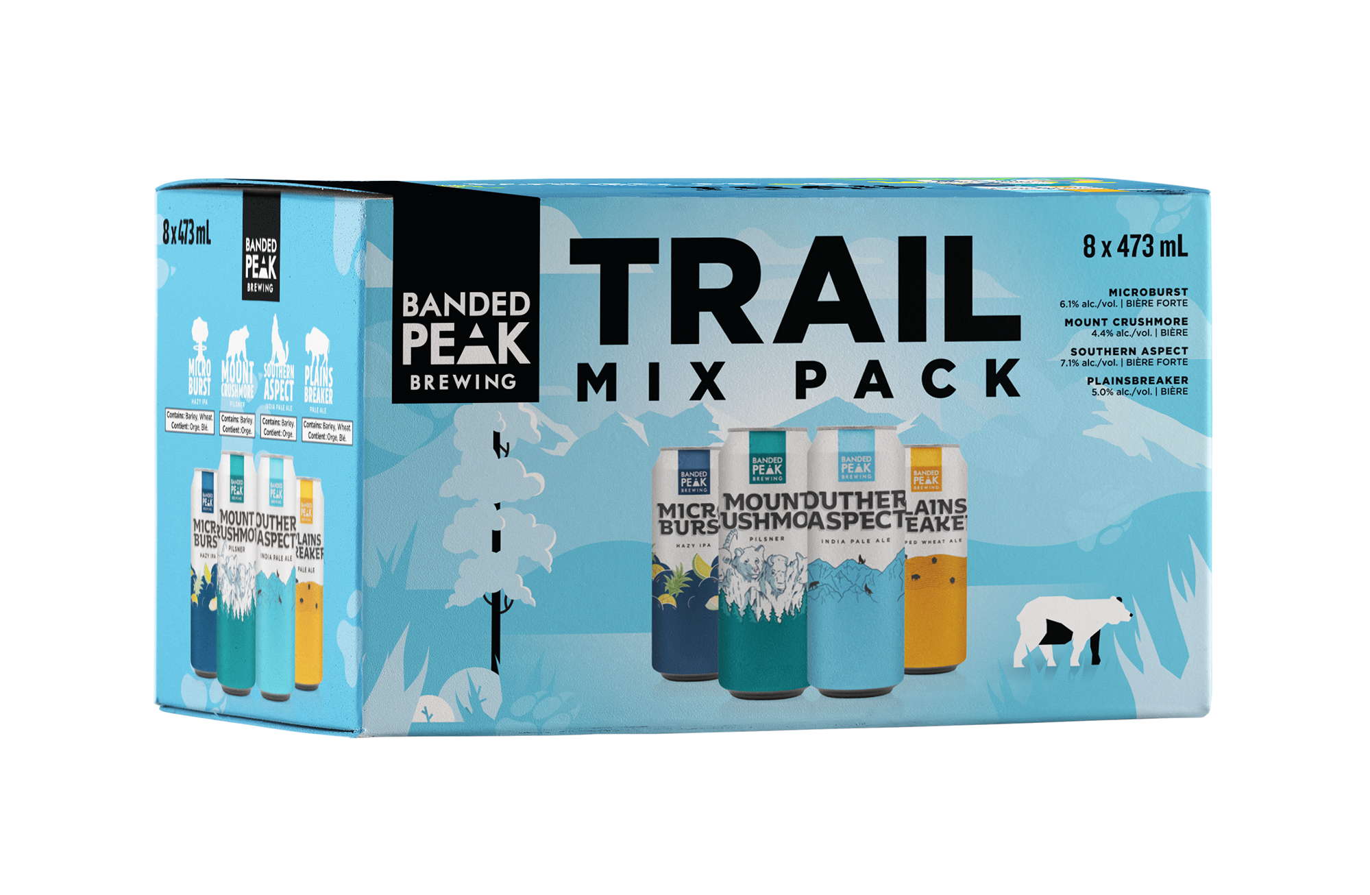BANDED PEAK TRAIL MIX PACK 473ML 8PK CAN @ Township [1017189]