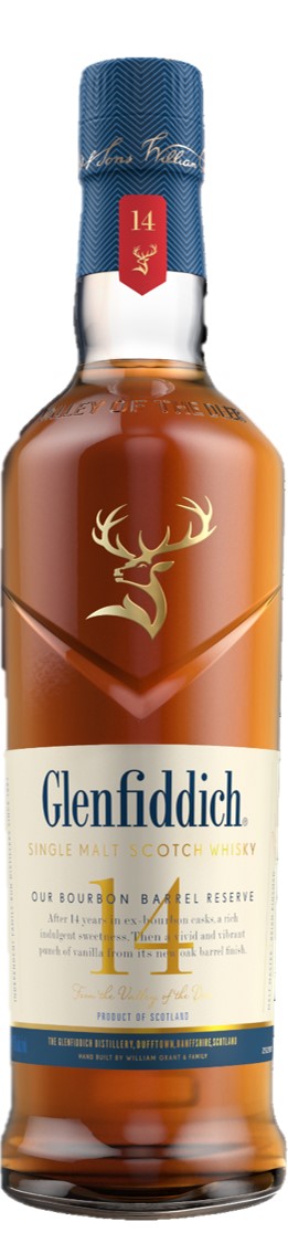 GLENFIDDICH 14YR BOURBON BARREL RESERVE SINGLE MALT 750ML