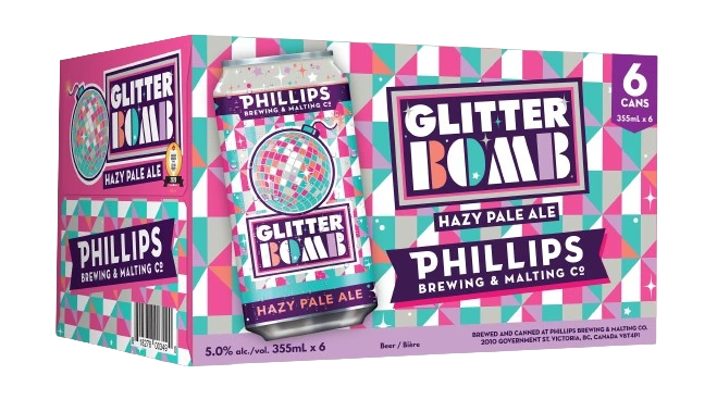 PHILLIPS GLITTER BOMB HAZY IPA 355ML 6PK CAN