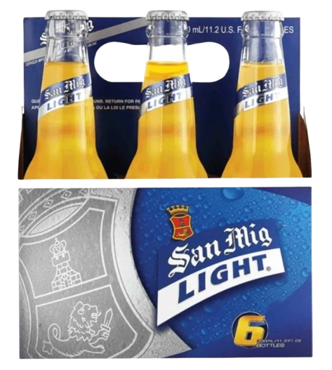 SAN MIGUEL LIGHT LAGER 330ML 6PK BT