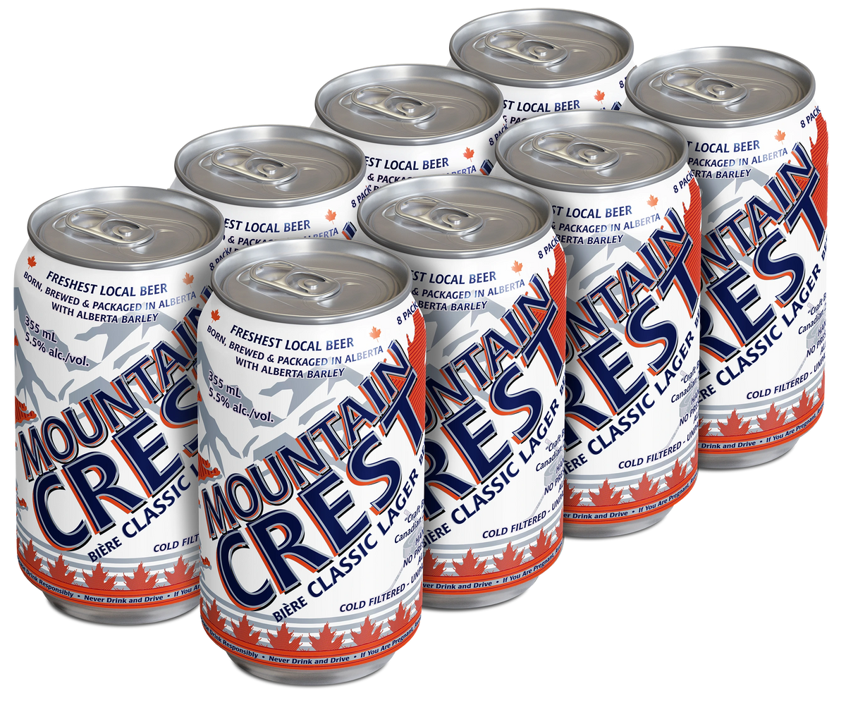 MOUNTAIN CREST CLASSIC LAGER 355ML 8PK CAN