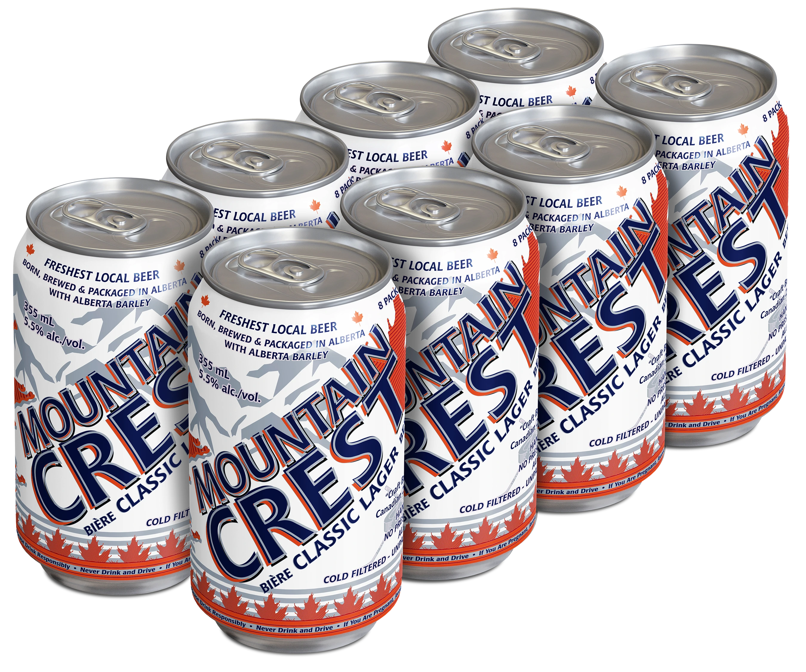 MOUNTAIN CREST CLASSIC LAGER 355ML 8PK CAN