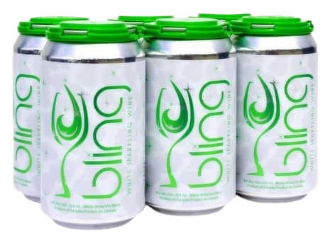 BLING SPARKLING WHITE WINE IN A CAN 355ML 6PK CAN