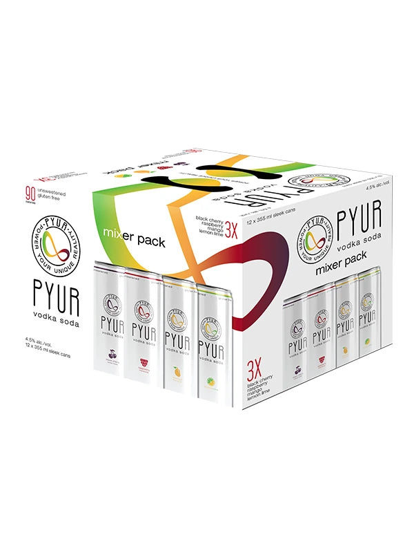 PYUR VODKA SODA MIXER 355ML 12PK CAN