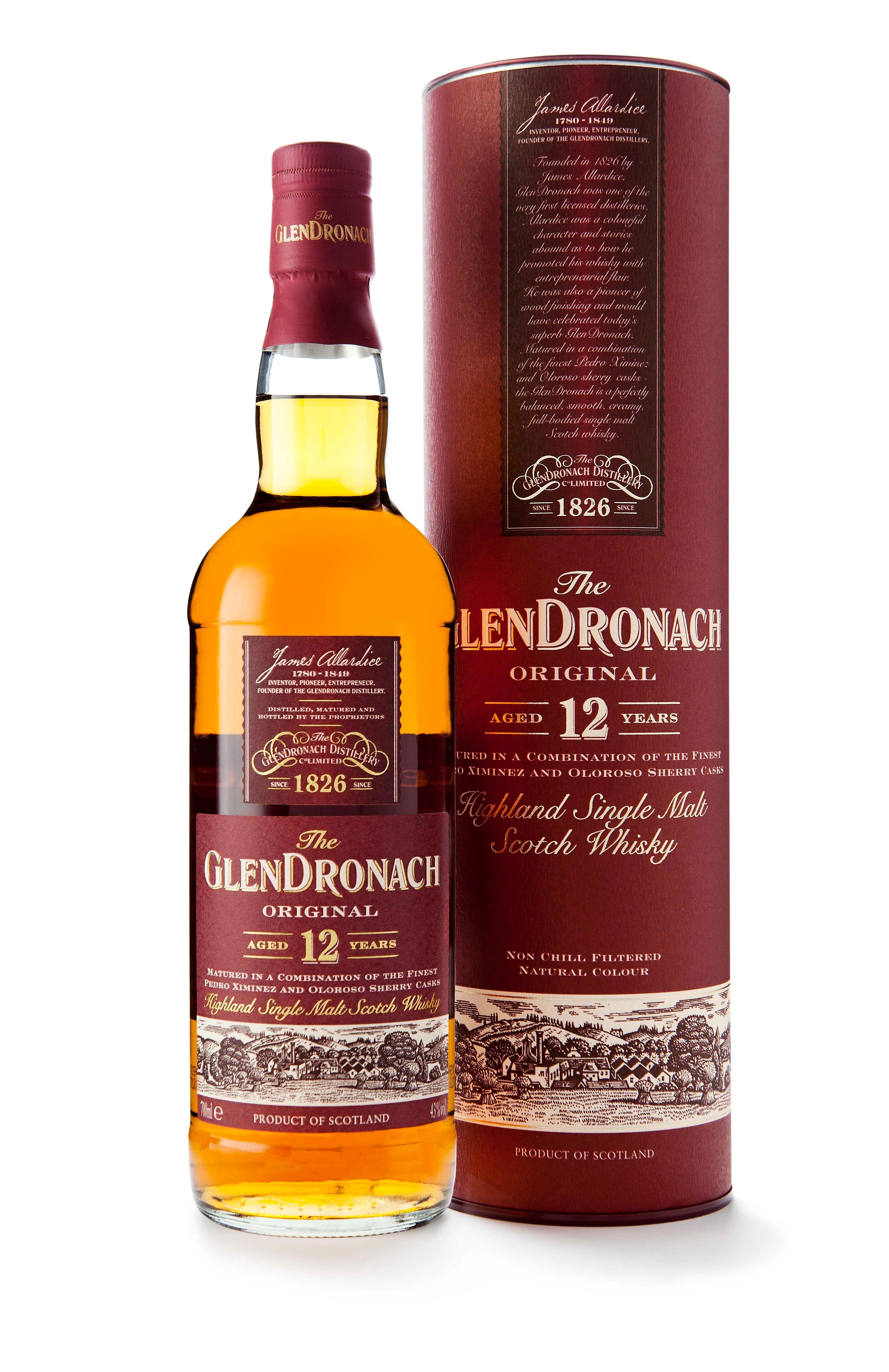 GLENDRONACH 12YR SINGLE MALT SCOTCH WHISKY 750ML