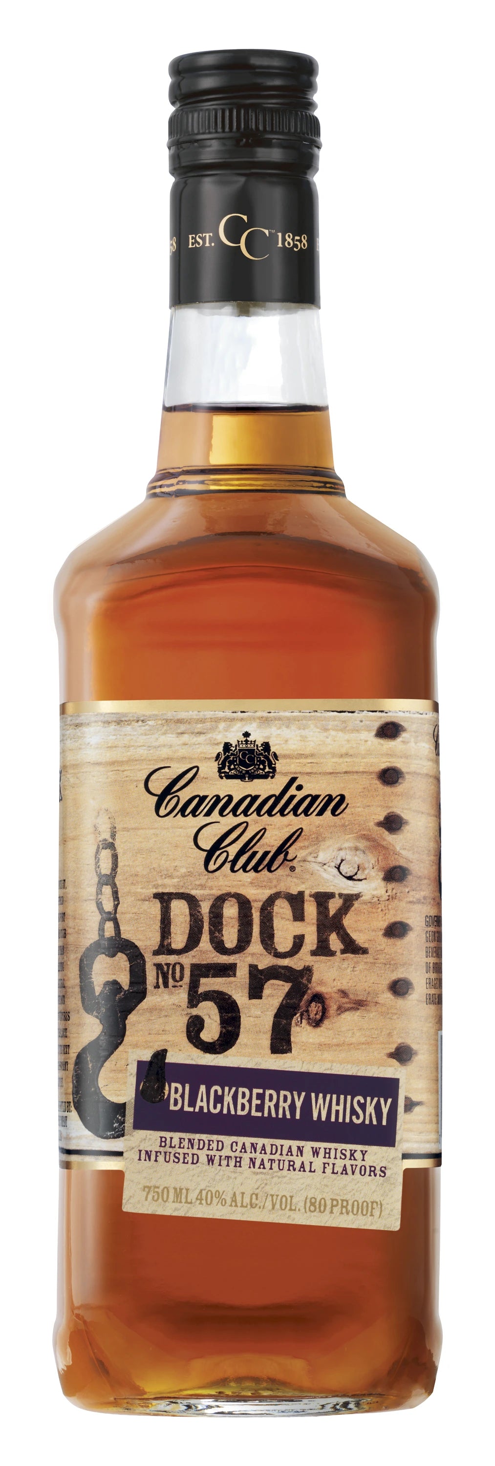 CANADIAN CLUB DOCK 57 BLACKBERRY WHISKY 750ML