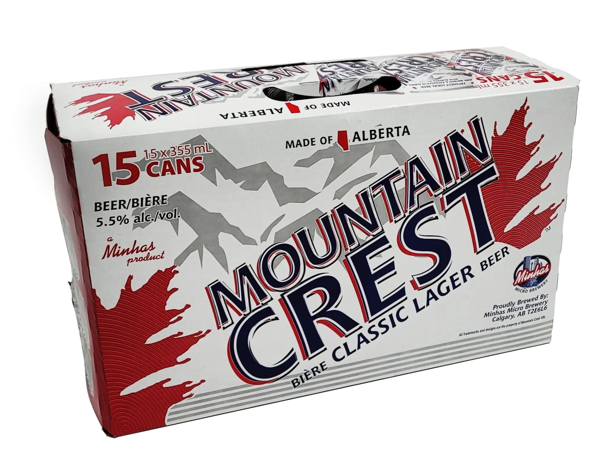 MOUNTAIN CREST CLASSIC LAGER 355ML 15PK CAN