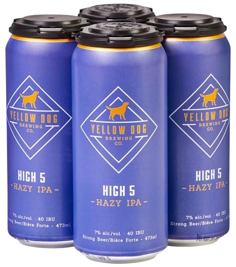 YELLOW DOG HIGH FIVE HAZY IPA 473ML 4PK CAN