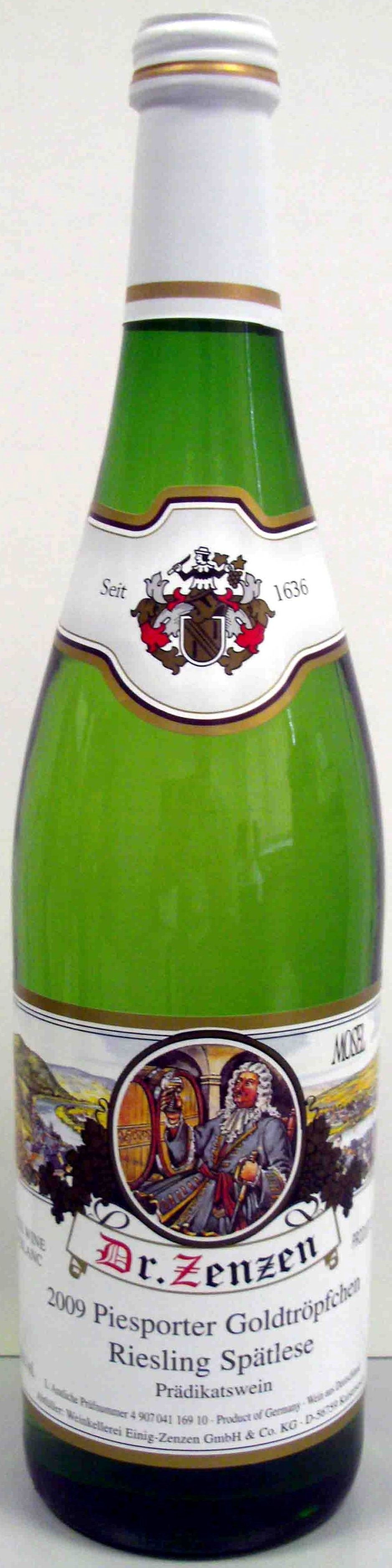 DR ZENZEN PIESPORTER GOLDTROPFCHEN RIESLING SPATLESE 750ML