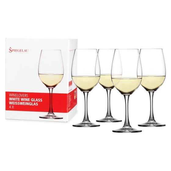 SPIEGELAU 384ML WHITE GLASS 4PK