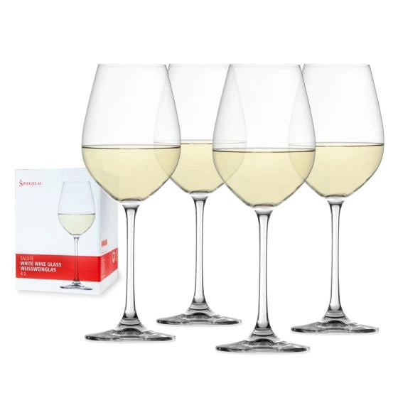 SPIEGELAU SALUTE WHITE GLASS 4PK