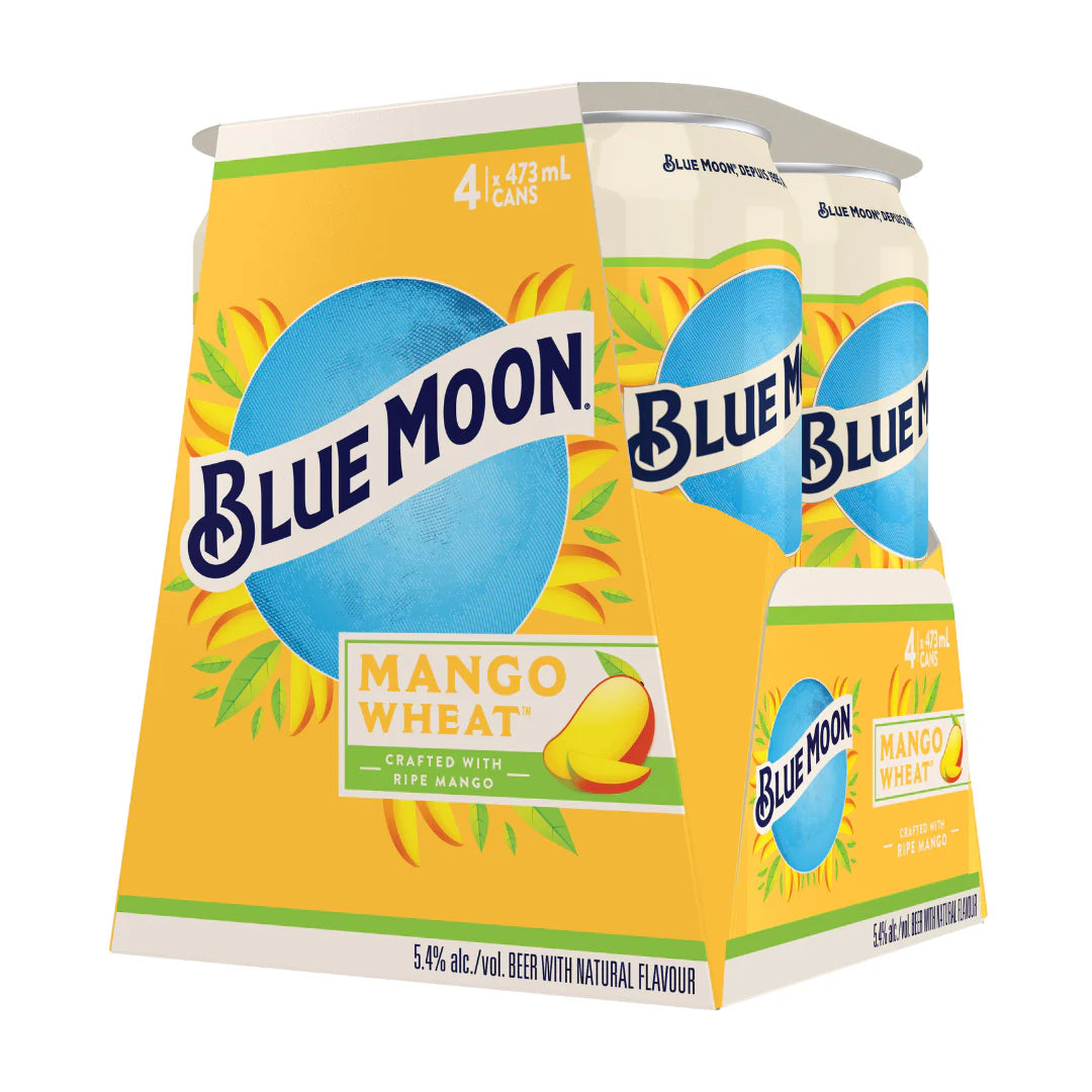 BLUE MOON MANGO WHEAT ALE 473ML 4PK CAN
