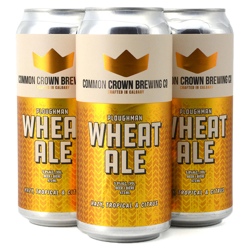 COMMON CROWN PLOUGHMAN HOPPED WHEAT ALE 473ML 4PK CAN