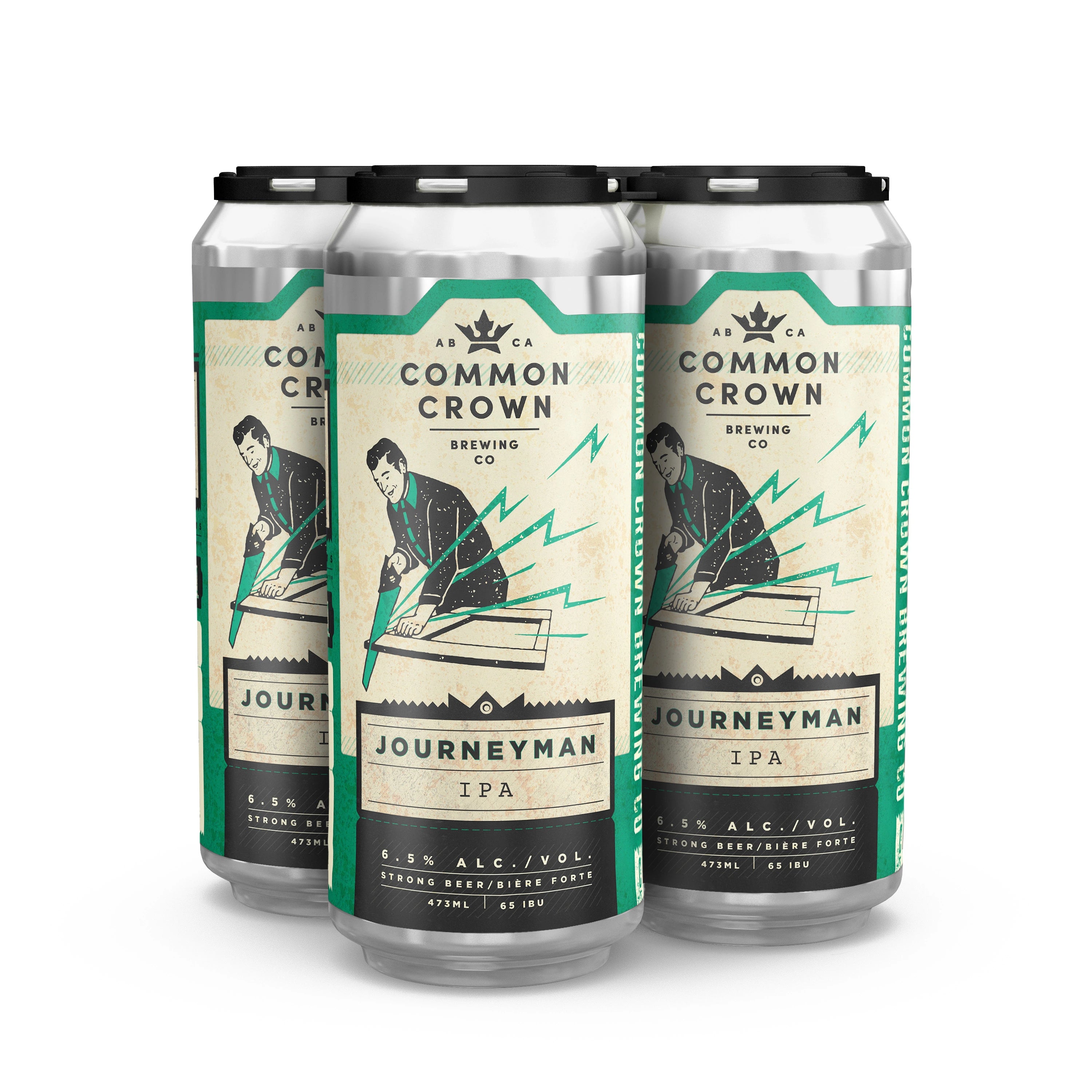 COMMON CROWN JOURNEYMAN IPA 473ML 4PK CAN