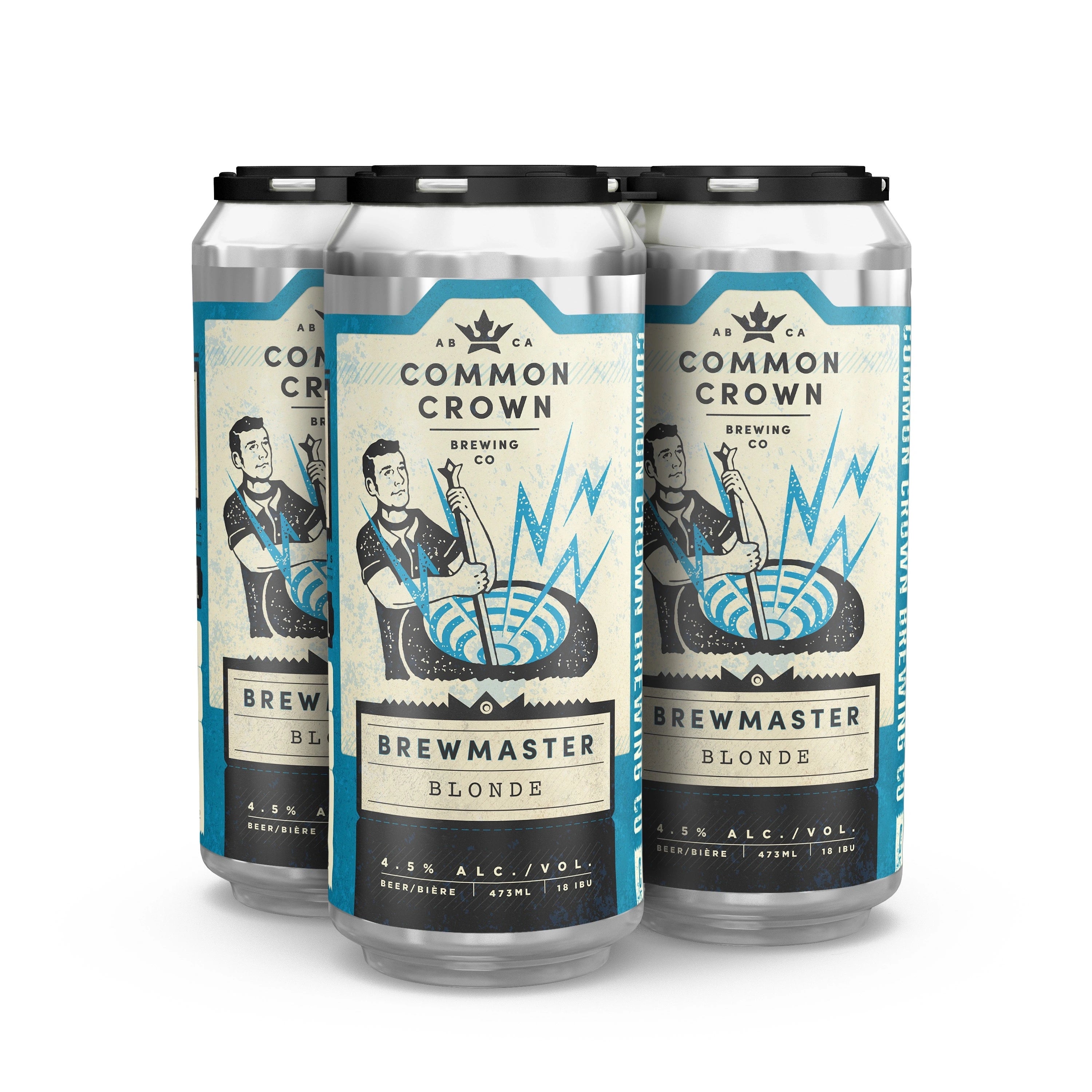 COMMON CROWN BREWMASTER BLONDE ALE 473ML 4PK CAN