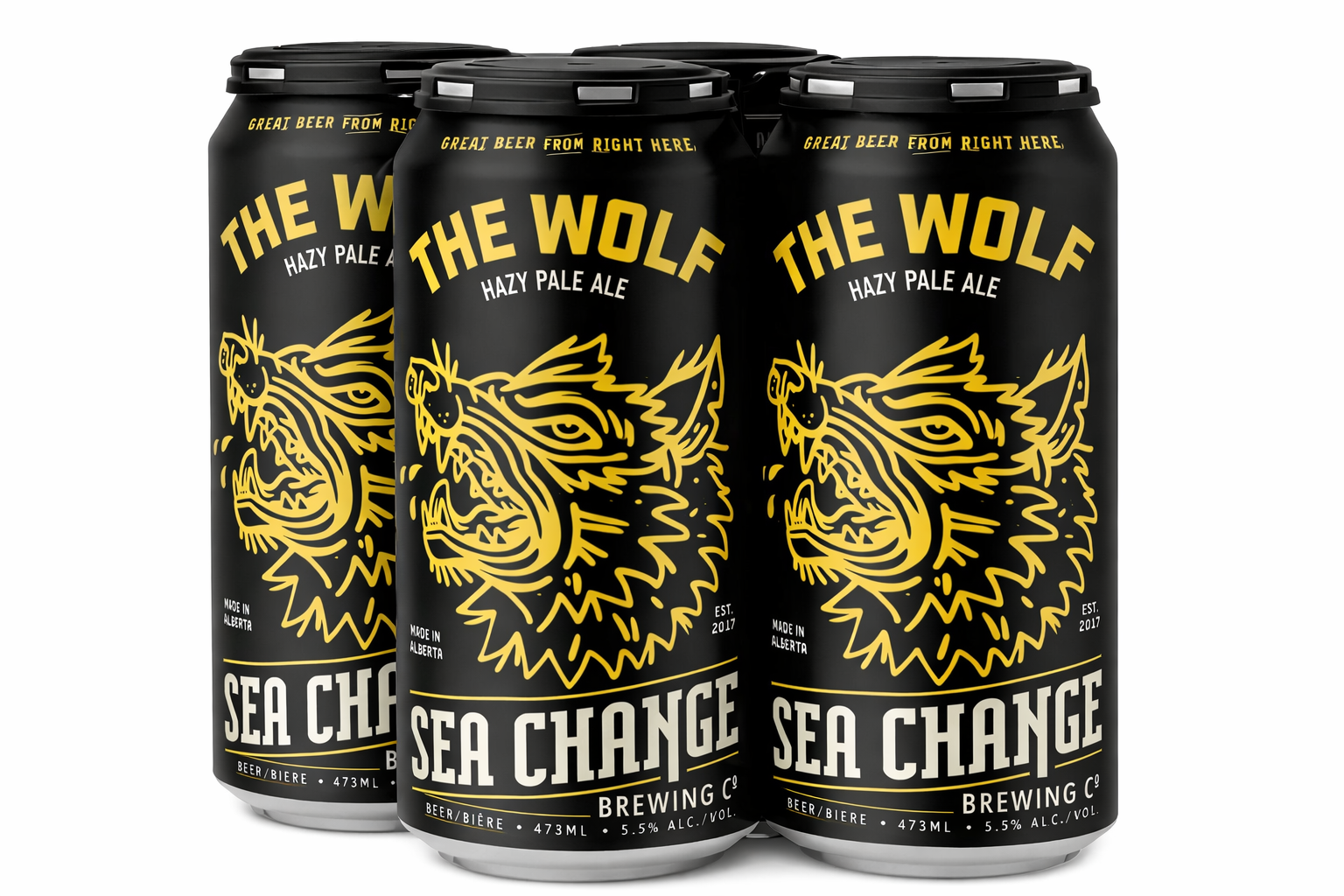 SEA CHANGE THE WOLF HAZY PALE ALE 473ML 4PK CAN