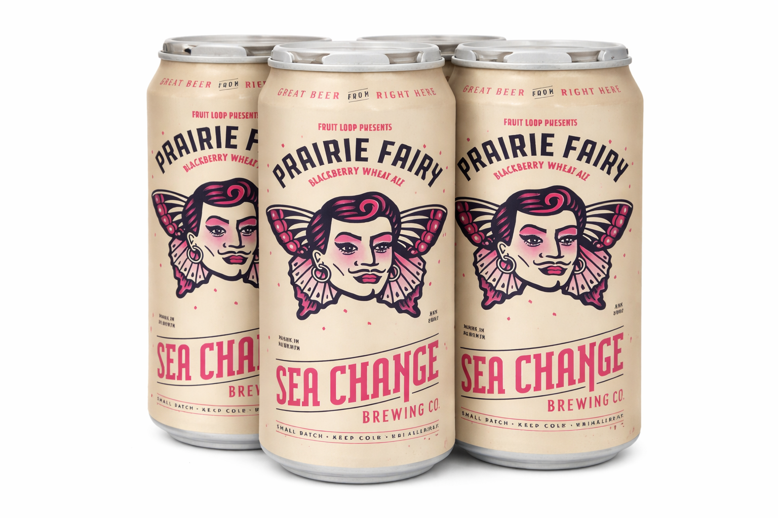 SEA CHANGE PRAIRIE FAIRY BLACKBERRY WHEAT ALE 473ML 4PK CAN