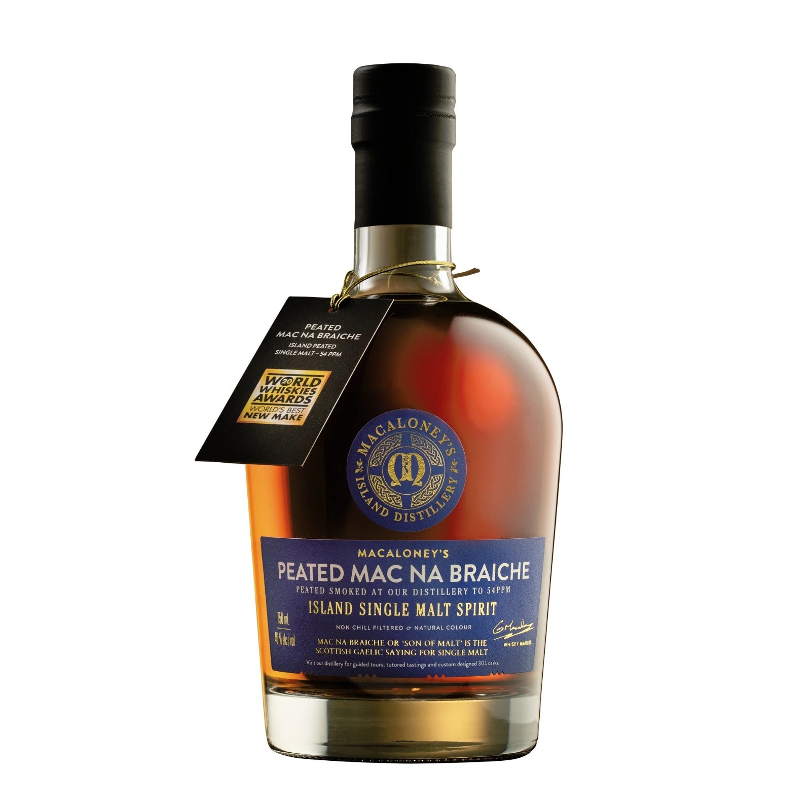 MACALONEYS MAC NA BRAICHE PEATED SINGLE MALT SPIRIT 750ML
