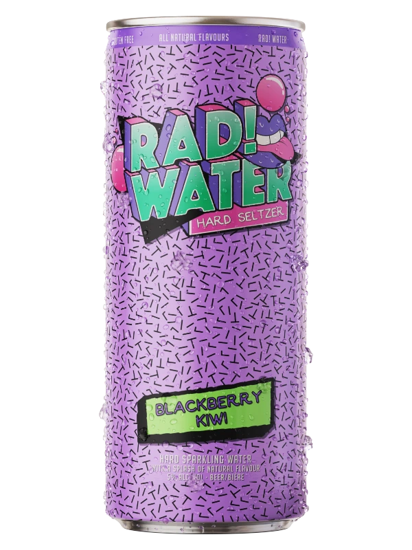 RAD! WATER BLACKBERRY KIWI 355ML 4PK CAN