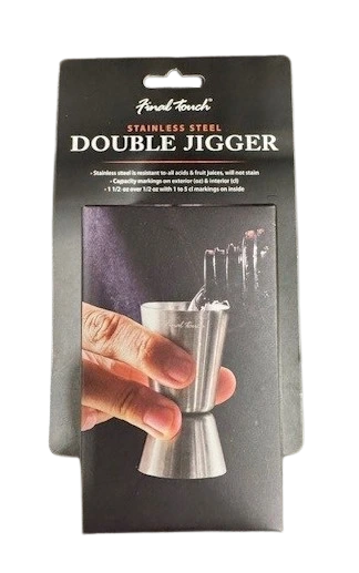 FINAL TOUCH STAINLESS STEEL DOUBLE JIGGER .5 OZ TO 1.5OZ