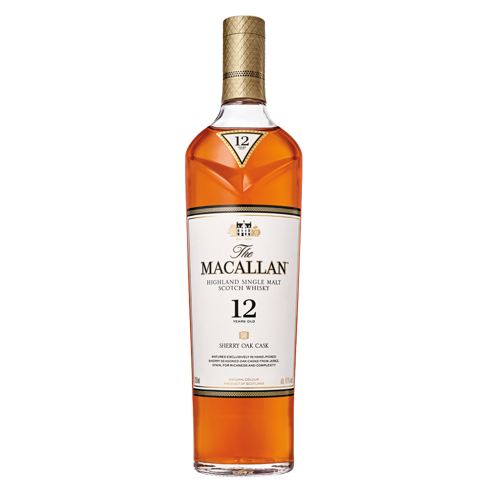 MACALLAN SHERRY OAK 12 YEAR OLD SINGLE MALT WHISKY 750ML