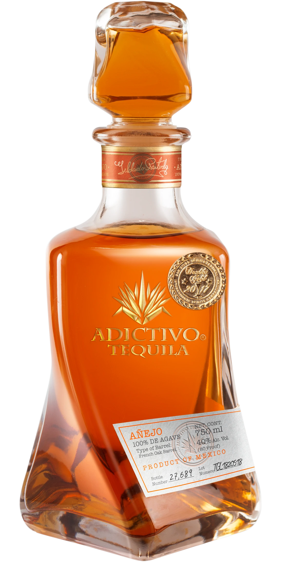 ADICTIVO ANEJO TEQUILA 750ML