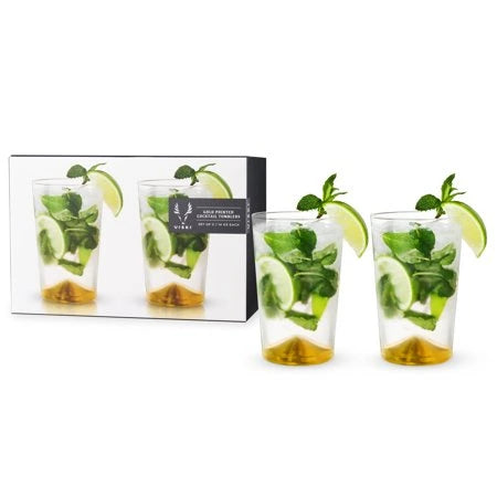 VISKI GOLD POINTED COCKTAIL TUMBLER SET